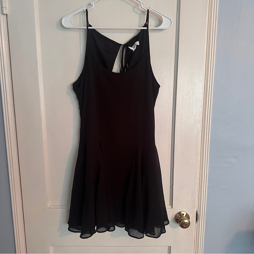 BCBGeneration Black Ruffled A-line Dress